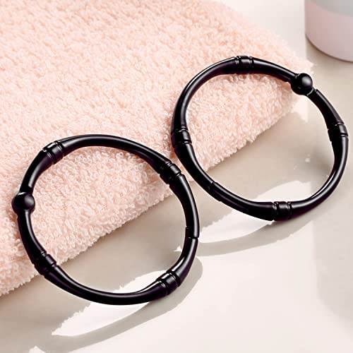 Chictie Bronze Shower Curtain Rings, Rustproof Shower Curtain Hooks For Bathroom, Chictie Metal Decorative Shower Hooks Hangers For Shower Curtain Rod,Set Of 12 Circle Ring Design thumb #6