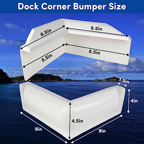 BALAVA Dock Corner Bumper,Vinyl Boat Dock Corner Bumpers with 90 Degree Angle,White Boat Dock Bumpers,Soft Dock Bumper Guards Dock Bumpers Dock Corner Edge for Boat Docks（1 Pack） by BALAVA - Image 2
