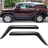Puermto Rainproof Side Window Wind Deflectors for 2007-2014 Toyota FJ Cruiser, Tape-on Sun Rain Guard Sets,Nice Looking Window Visors for Cars,Vent Deflector for 07-14 Toyota FJ Cruiser 92735
