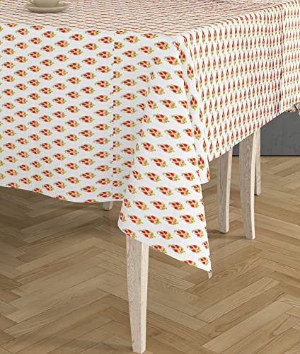 Image of Amazon Brand - Umi Super Soft Brushed Microfiber Cotton Dining Table Cloth, Printed Rectangular 6 Seater Table Cover 60X90(Inches)