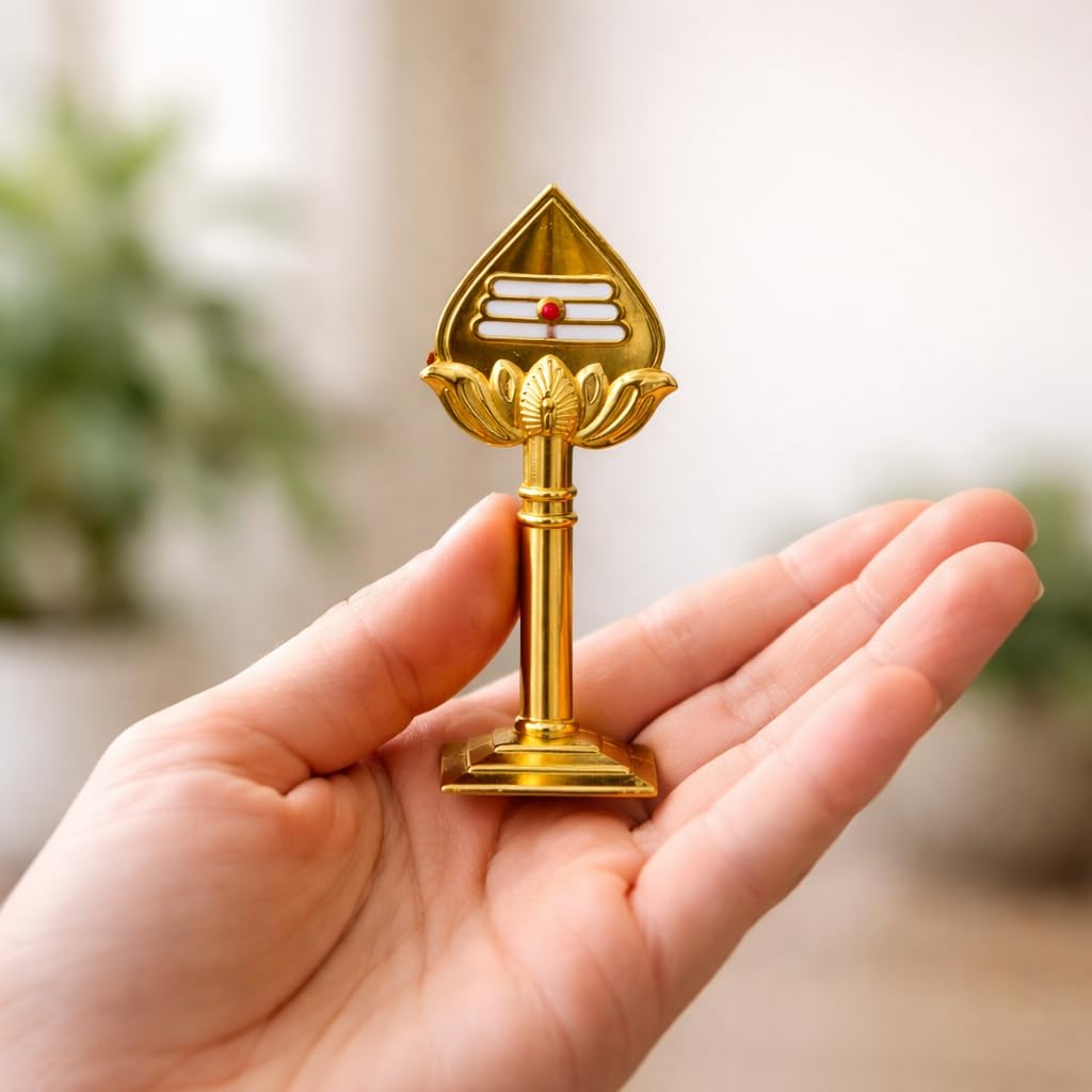 Car Dashboard Murugan Vel Idol Metal Antique Finish| Home, Office Desktop Decor| Puja Gift| Spiritual Protection. (Gold)