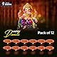 Home Genie Handmade Diyas for Diwali Decoration | Handmade Clay Mitti Diya | Lanterns for Diwali Decoration | Decoration Mitti Diya | Handmade Diyas - Pack of 12