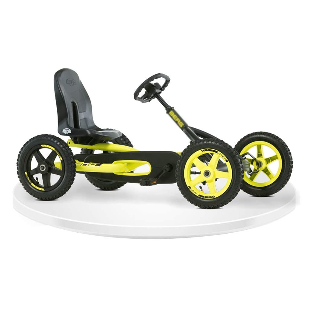 Yellow Go Kart Four Wheel Seated Educational Fitness Toy Stroller