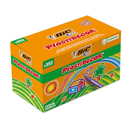 Ceras lavables antimanchas BIC Kids Plastidecor pack de 352 unidades