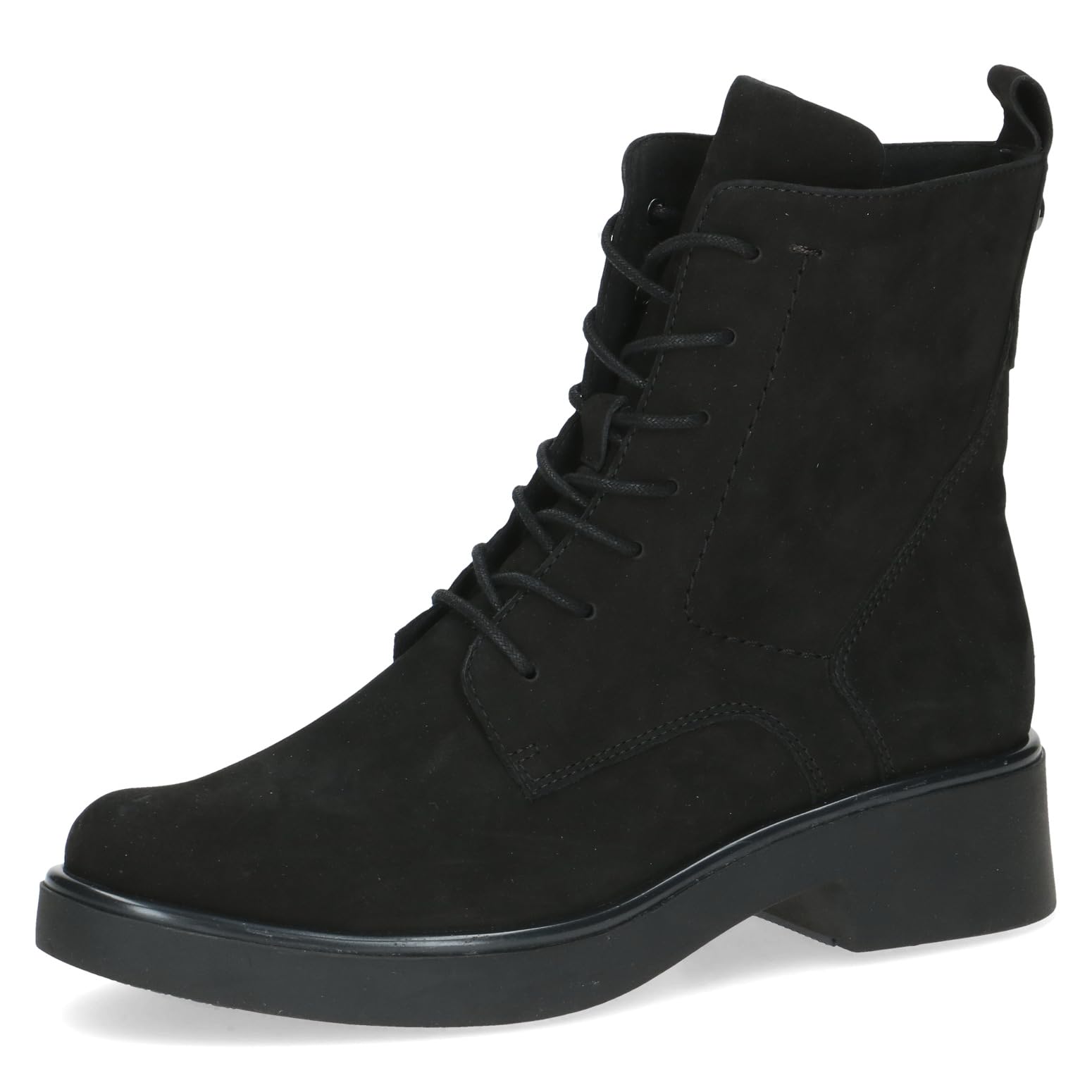 CAPRICE Women's leather ankle boots with zipper, Black (Black Nubuc), 6.5 UK