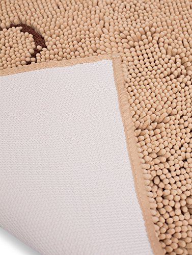 Internet's Best Chenille Dog Doormat - 60 X 30 - Absorbent Surface - Non-Skid Bottom - Protects Floors - Tan #TOP7