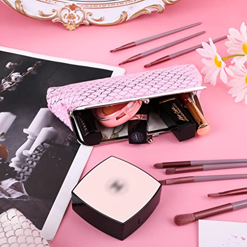 Oyachic 2Pack Fish Scale Coin Purse Glitter Wallet Flannel Change Purse Plush Car Coin Holder Pouch With Clasp For Woman #TOP7