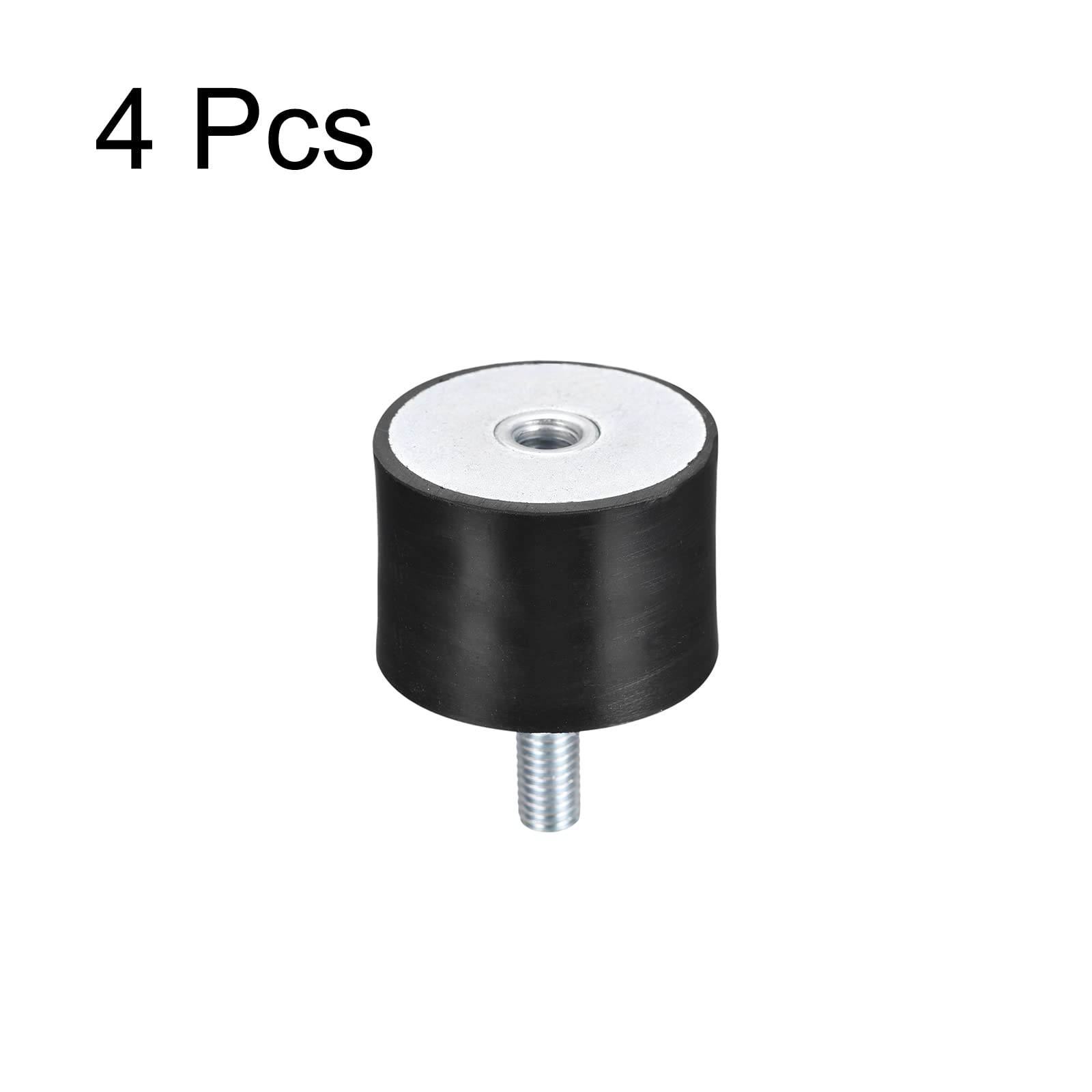 sourcing map Silent Bloc 4pcs M8 Mâle/Femelle Support Caoutchouc Vibration Isolateur Absorbeur Choc D40mmxH30mm, pour Garage Moteur Air Compresseur Voiture Bateau Bobine