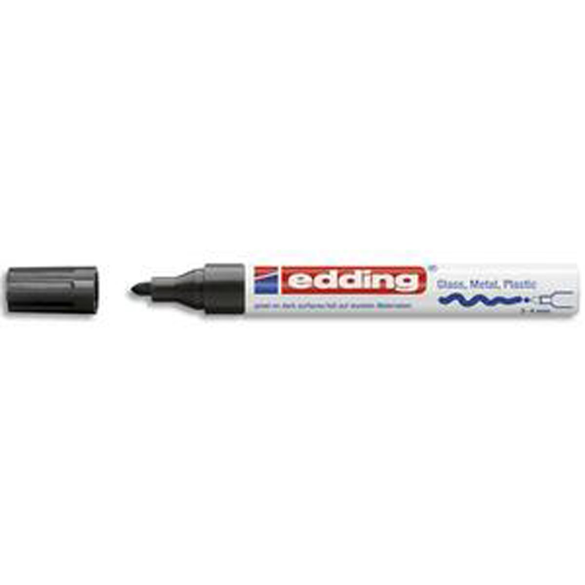 Lot de 10 Marqueurs peinture encre permanente laquée noir pour toutes surfaces, pointe moyenne