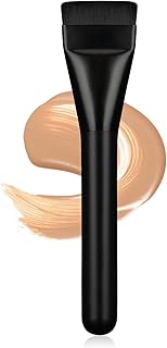Brocha de base plana para maquillaje líquido,...