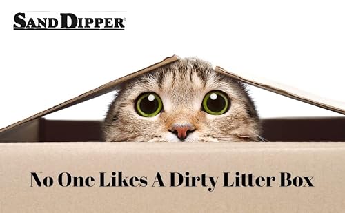 Sand Dipper Odor Sealing Handle Tie Cat Poop Bags-Thick, Durable, Leakproof Kitty Litter Waste Bags-Large To Fit Any Scoop-2 Sizes-Convenient For Any Animal Waste-Cat, Dog, Rabbit, 10 X 14.5 Inch, 50 Count (Medium 50 Roll) #TOP2