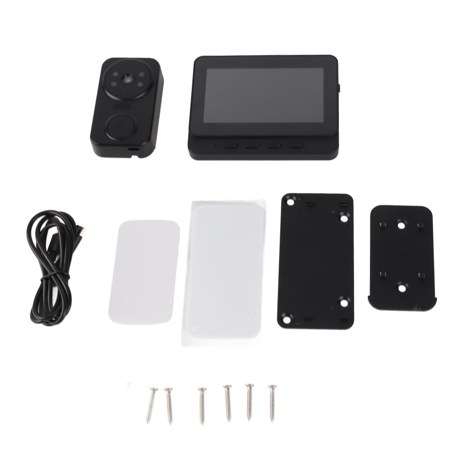 Cámara de Timbre con Vídeo, Pantalla Clara de 4,3 Pulgadas, Timbre Inteligente con Intercomunicador Inalámbrico con Visión Nocturna de Gran Angular de 170 Grados de 8MP 1