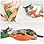 Aibuddy Catnip Toy, 2 Pack Plush Cat Toys with Jingly Bell, Bite Resistant Chew Toys, Catnip Filled Cartoon Cat Teething Chew Toy for Medium and large cats