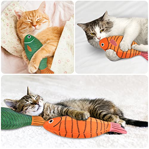 Wonowpa 2Pcs Catnip Toy, Plush Cat Chew Toy, Bite Resistant Catnip Toys With Bell Inside, Interactive Teething Toy For Cats And Kittens #TOP7