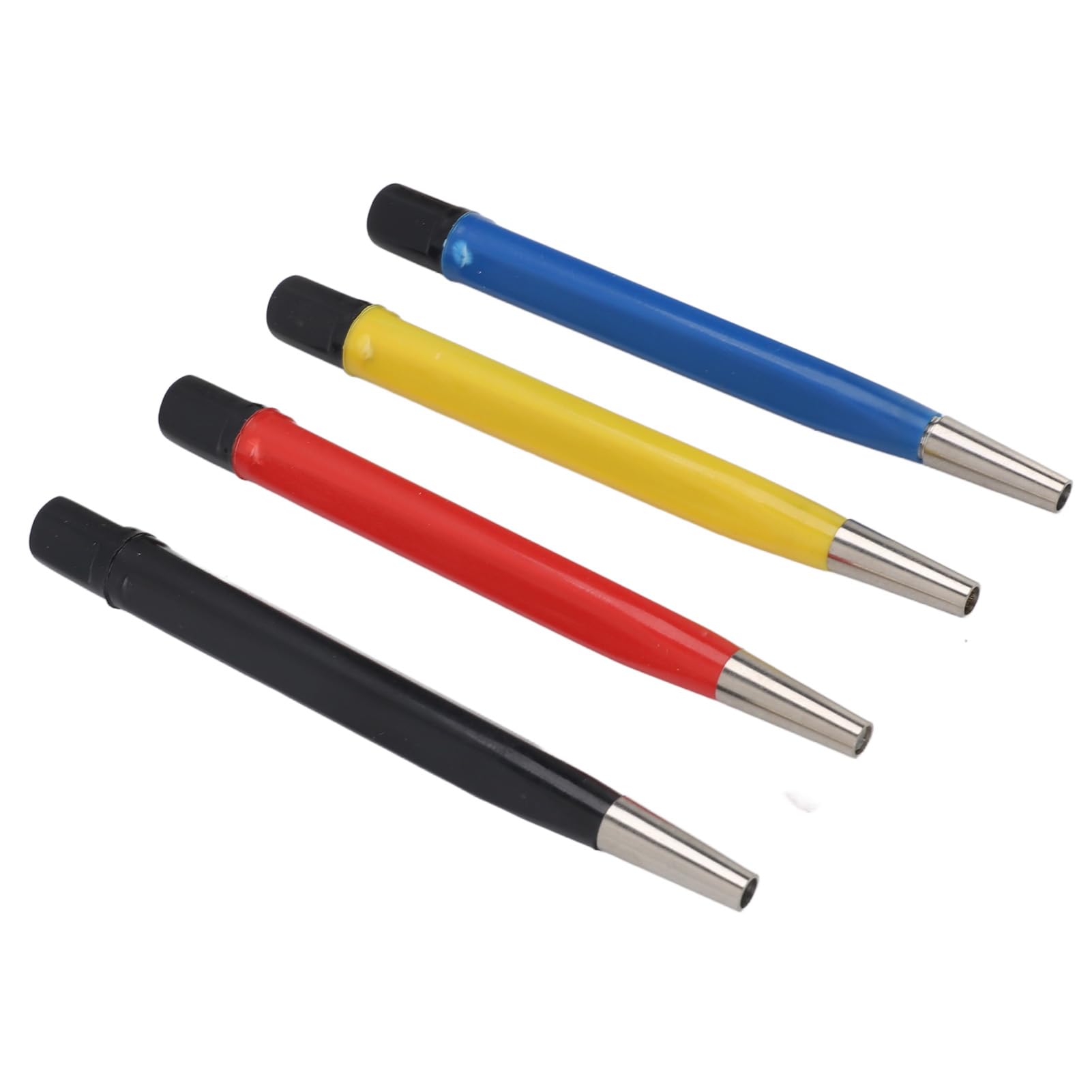 Kikumi 4-teiliges Kratzbürsten-Stift-Set, Vorbereitungs-Schleifbürste Im Stiftstil mit Verstellbaren Spitzen aus Stahl, Messing, Fiberglas und Nylon für die Reinigung von Schmuck, Uhren, Münzen