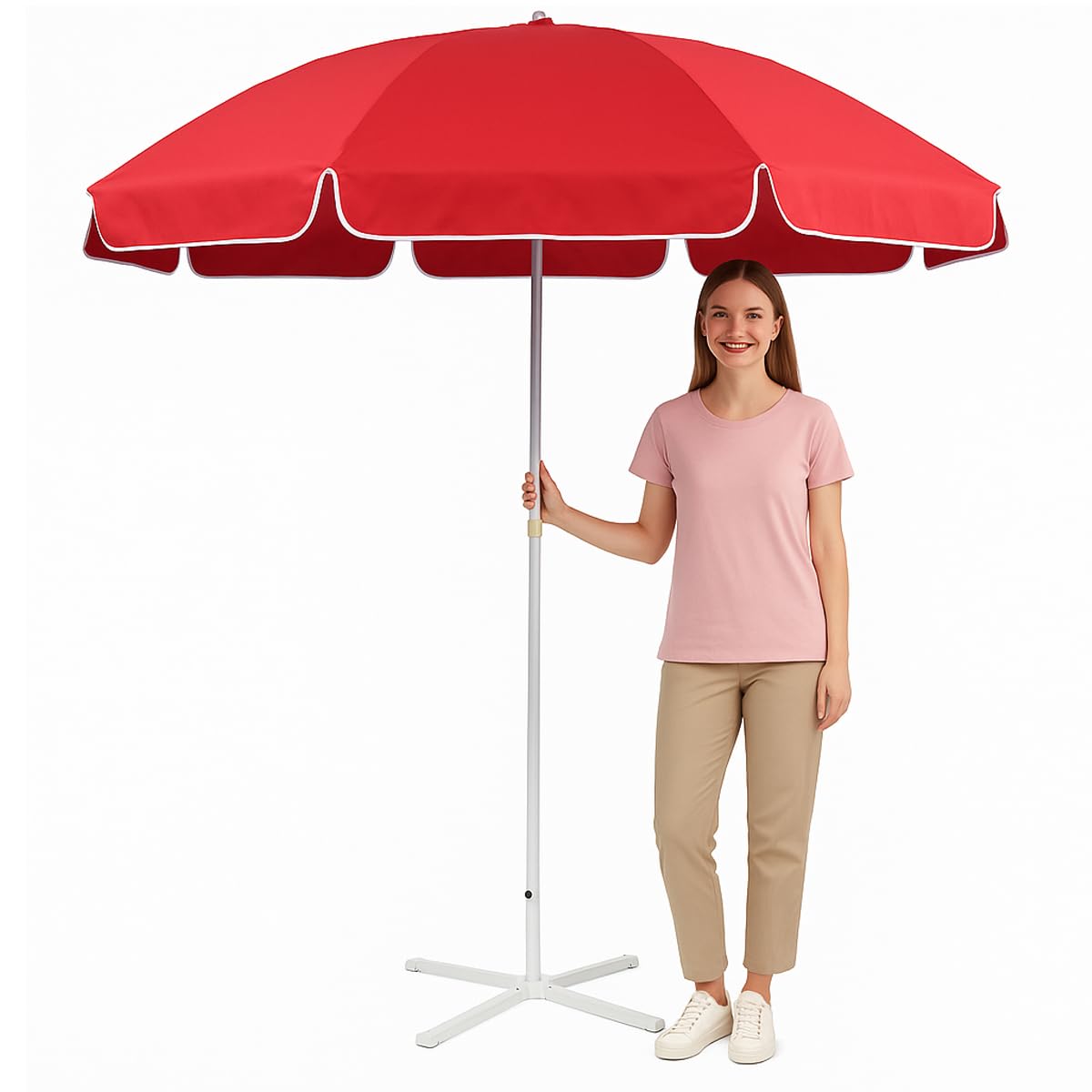 Outdoor Garden Patio Umbrella With Stand Holder 42in/7ft Outdoor Big Size Waterproof Super Cloth Patio Garden Outdoor Umbrella (7ft/42in)