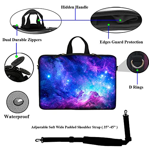 Funda para portátil neopreno 15.6 pul Galaxy Meffort Inc miniatura 2