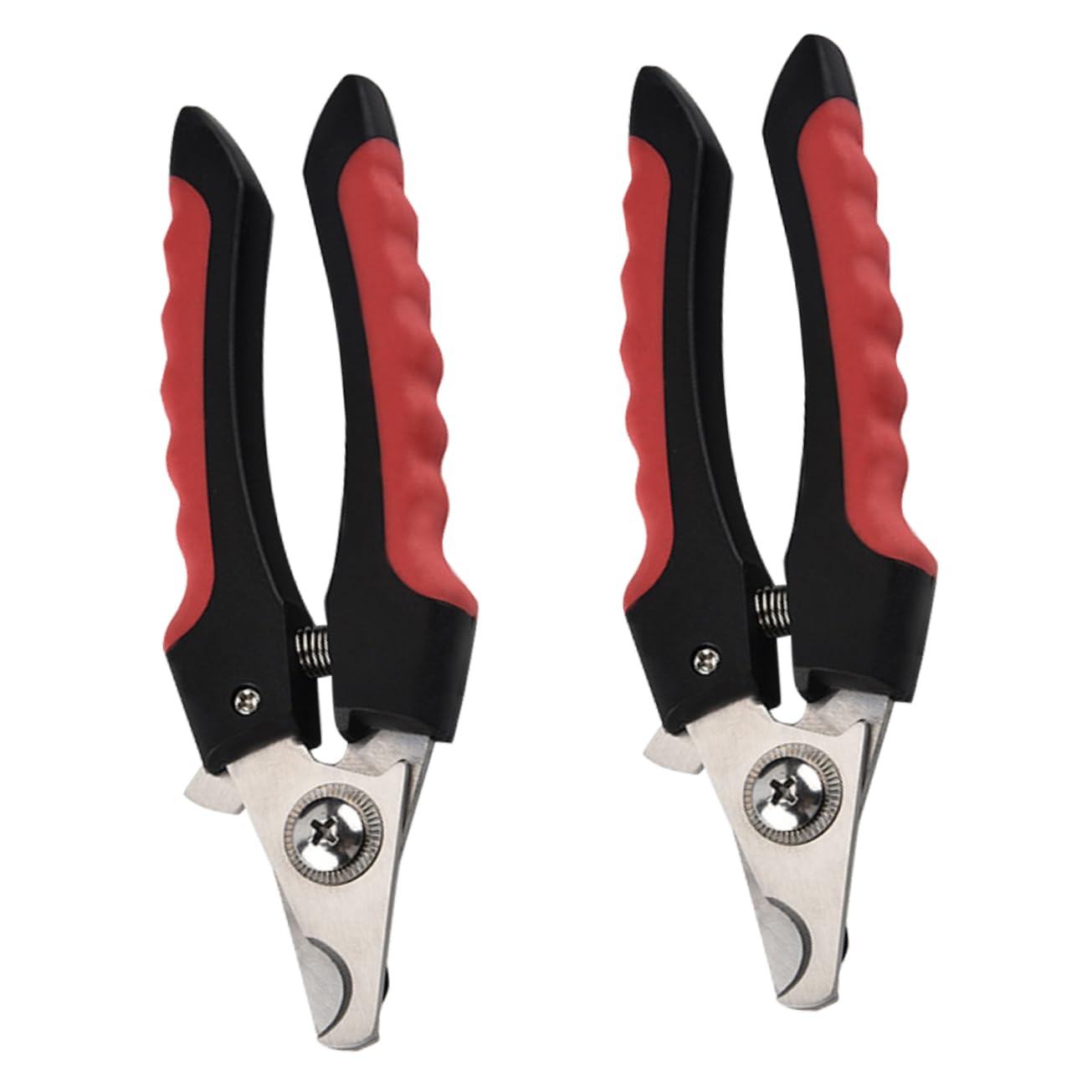Baluue 2pcs Pet Nail Scissors Stainless Steel Nail Clippers