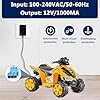 12V Caricatore Compatibile con Peg Perego, caricabatteria compatibile con trattore Force John Deere Gator XUV Polaris Outlaw RZR 900 Citrus, indicatore LED, moto giocattolo SUV Quad ATV, 2 m #4