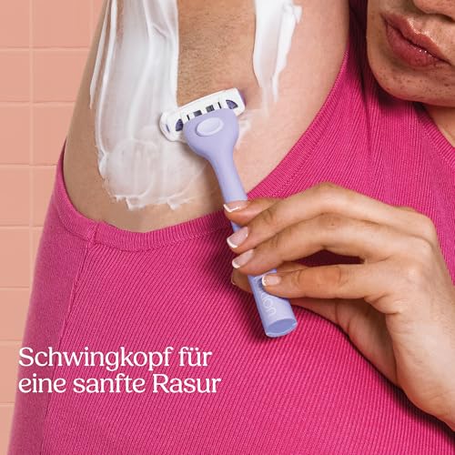 Wilkinson Sword Intuition Quattro Sensitive Skin Rasierer für Damen, Damenrasiergriff mit 1 Ersatzklinge – Ansicht 4