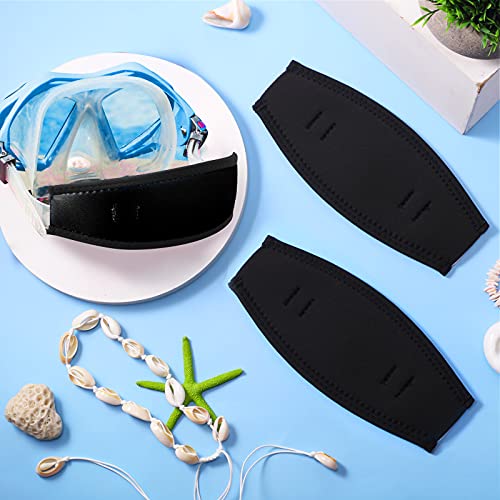 3 Pieces Neoprene Mask Strap Cover Dive Neoprene Cover Comfortable Non-Slip Diving Mask Slap Cover For Dive And Snorkel Masks Water Sports (Black) #TOP6