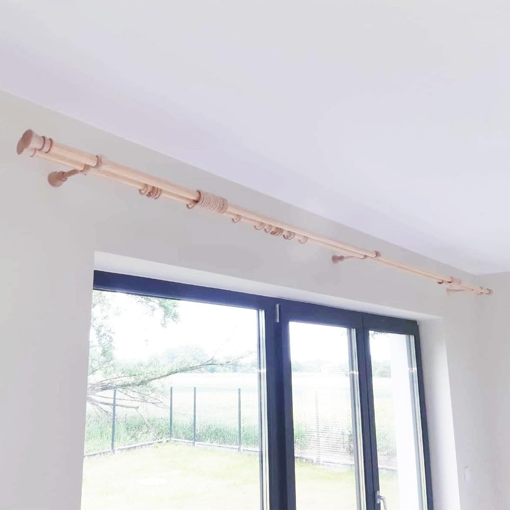 Mon Mobilier Design CRIS Tringle en Bois Ø 28 mm Pin Double 200 cm