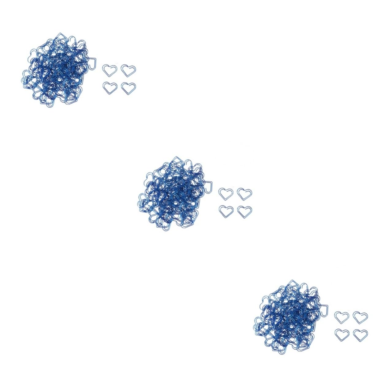 Lurrose 3 Set Di Adorabili Segnalibri Con Clip A Forma Di Cuore Robuste Graffette Per Carta Da Ritagliare Per Donne E Bambini 100 Pezzi * 3
