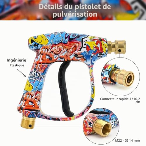 Pistolet pulvérisateur M22 BEAR FORCE robuste avec convertisseur de buse