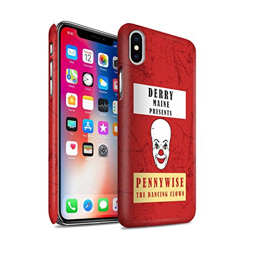 Matt Hülle Für Apple iPhone XS Horrorfilm Inspiriert Clown Zirkus Poster Design Matte Hart Schutz Handyhülle Case
