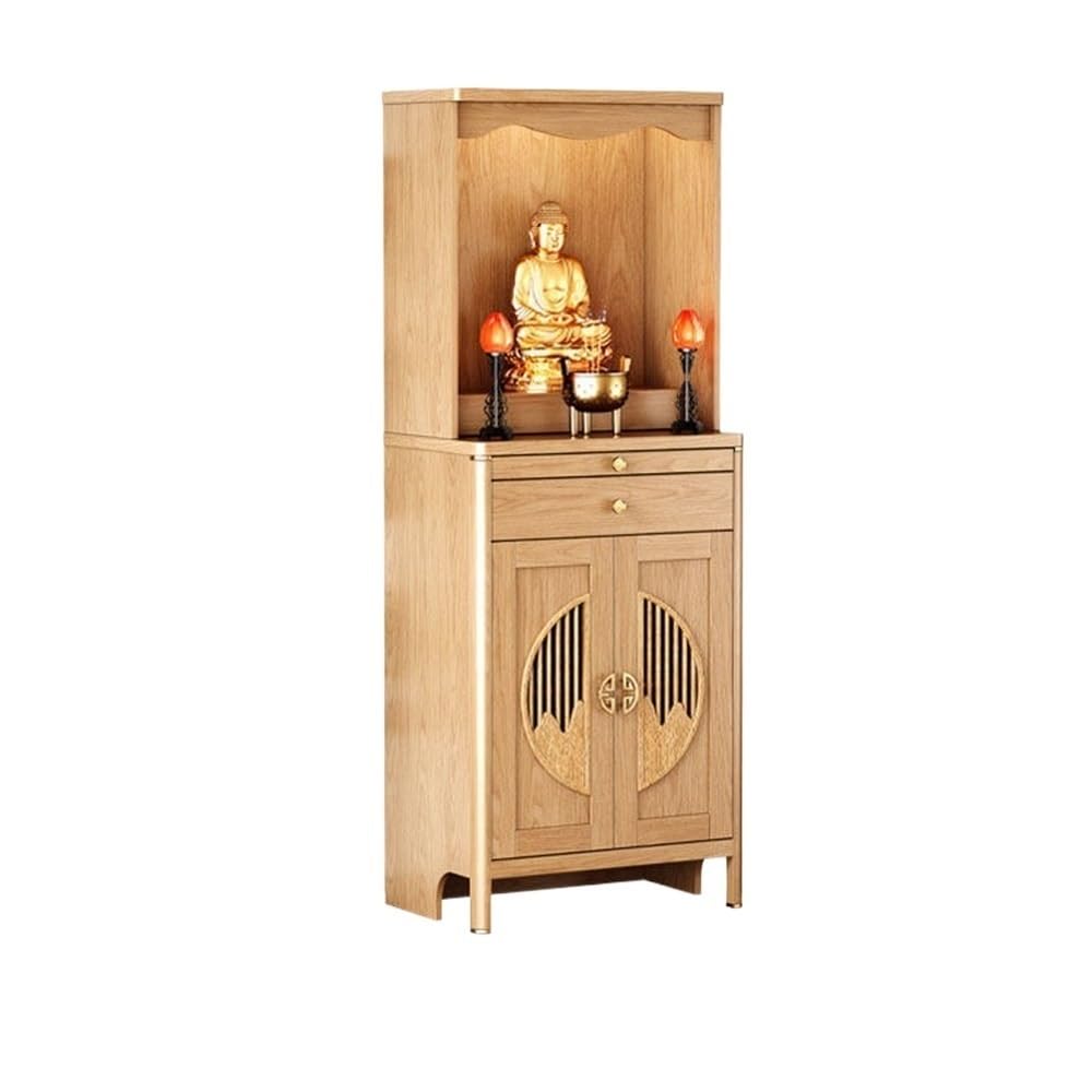 ZENY896V Mandir Wood Oriental Display Cabinet shrine altar