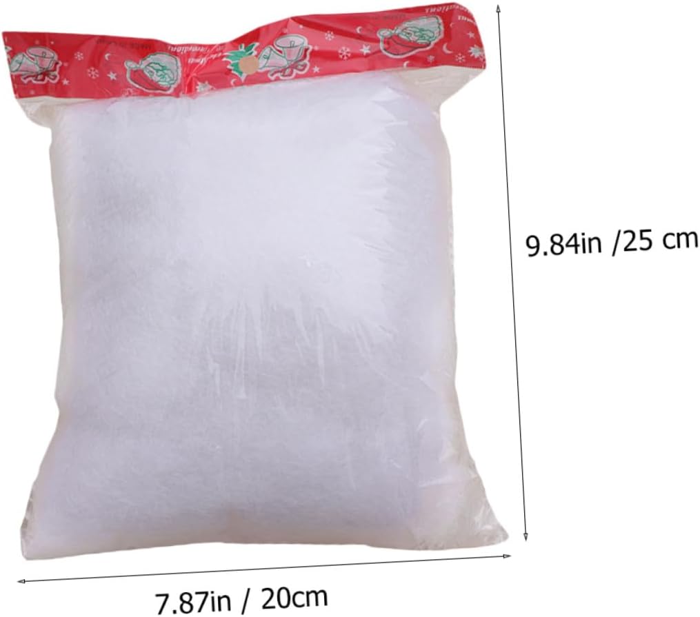 Artificial Snow Decor 2pcs Decorative Cotton Fake Snow for Christmas Party Supplies and Holiday Scene Setup for Winter Display and Seasonal Crafting