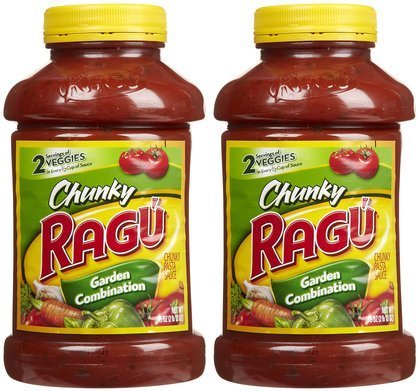 Ragu Chunky Pasta Sauce, Garden Combination, 45 Ounce Bottles (Pack of 2)