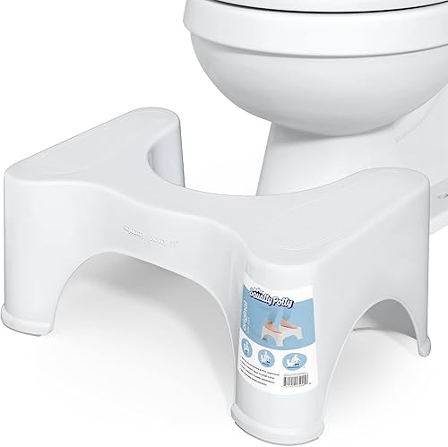Vista 23 de Squatty Potty Taburete de inodoro original 2.0 base 7", blanco, 1 unidad