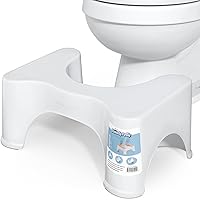 Vista 4 de Squatty Potty The Original - Taburete de inodoro para baño, color blanco, 9 pulgadas (paquete de 2)