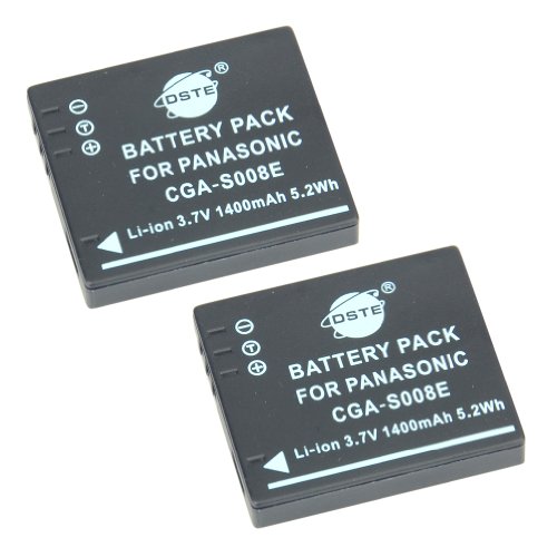 Batería compatible Panasonic Lumix CGA-S008E DSTE con cargador para SDR-S7 SDR-S9 SDR-S10 2