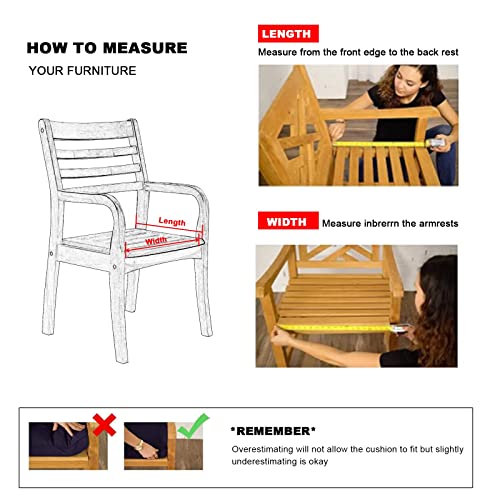Cojines a Medida para Bancos de Madera,Bancos de Palets,Asiento de Sofá | Funda Desmontable | Uso Interior y Exterior | Base Antideslizante | Ideal para Salón, Jardín,Terraza y Más,Grosor 8 CM - imagen 5