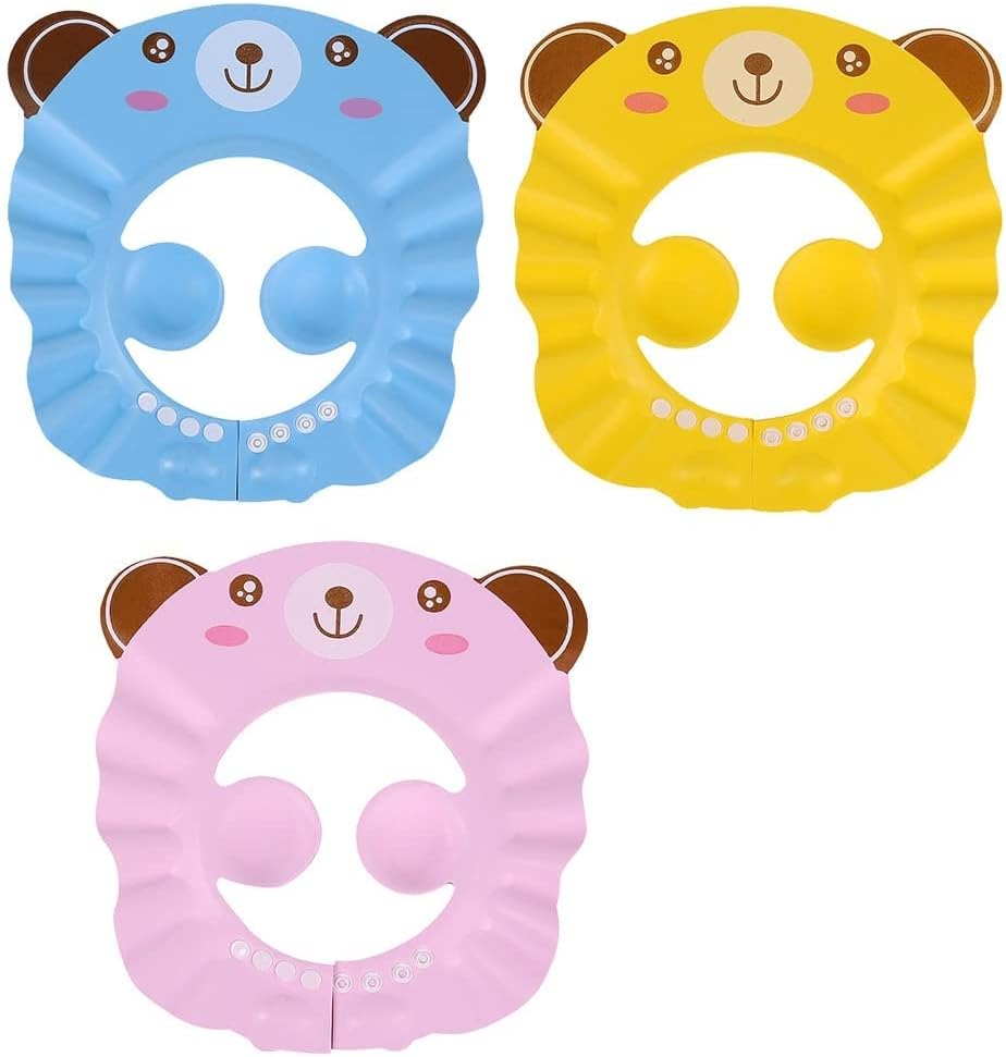 Zhe シャンプーハット シャワーキャップ ベビー 子供用 幼児 サイズ調整 耳あて付き 洗髪 赤ちゃん 着脱便利 防水帽子 バスグッズ フラワーデザイン お風呂 水遊び 目を保護 おもちゃ Cienciaworld Com