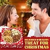 Christmas Nuts Gift Basket for Holiday Season, Premium Mixed Nut Assortment Gift Gourmet Snack Food Present Box, Christmas Gift Basket for Family (4 Sectional)