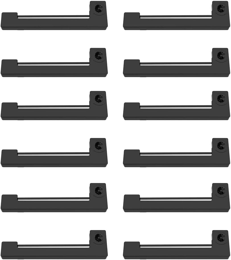 12-Pack Replacement for ERC09 Printer Ribbon Compatible ERC-09B Ink Ribbon Cartridge Work with Epson M-160 163 164 180 181 182 183 190 191 192 HX20 HX40 P-40 - Black