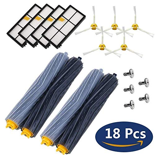 CNASA Kit De Pièces de Remplacement pour Le iRobot Aspirateur de Marque Roomba Séries 800 805 850 860 865 866 870 871 880 886 890 891 895 896 900 960 965 966 980 Accessoires pour Aspirateur Ménagers