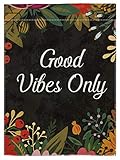 pingpi Good Vibes Only Double Sided Burlap Garden Flag 12.5'x18'