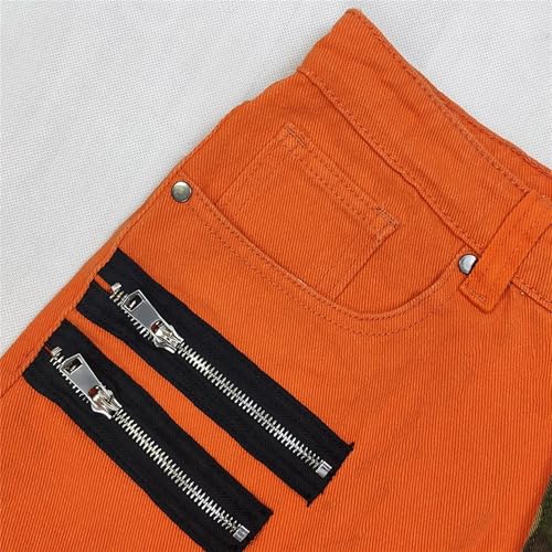 Slim Fit Two Tone Jeans Regular Comfort Skinny Biker Patchwork Pants Camo Denim Jeans for Men4