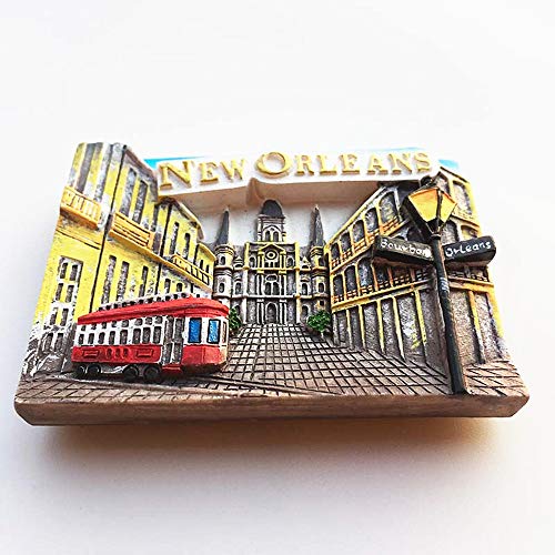 New Orleans Louisiana Usa Fridge Magnet Tourist Souvenir Gift Collection, Home Kitchen Decoration Magnetic Sticker New Orleans America Refrigerator Magnet #TOP2