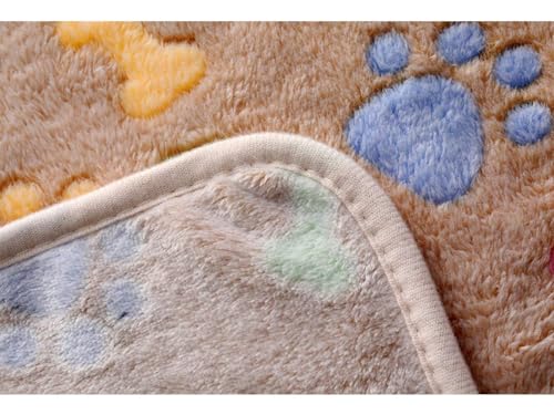 Image of 1 Pack 3 Blankets Super Soft Fluffy Cute Bone Pattern Pet Blanket Flannel Throw for Dog Puppy Cat Pink /Brown /Purple Medium