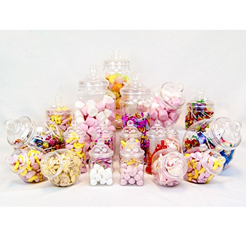 jars2u - Juego de 19 tarros Surtidos de plástico