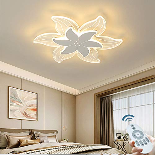 Preisvergleich Produktbild Led Wohnzimmer Deckenleuchte Dimmbar Mit Fernbedienung Modern Kreativität Ultradünner Blütentyp Deckenlampe Für Acryl Hängeleuchte Schlafzimmer Wohnzimmerküche Küche Kinderzimmer Weiß,42cm / 20w