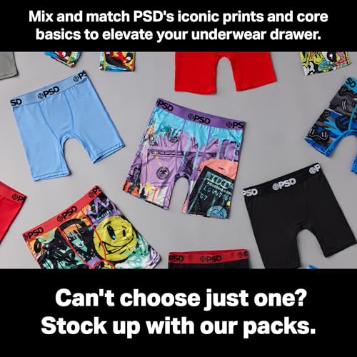 Image of PSD Underwear Youth Boys Boxer Brief - Various Print Comfortable Active Underwear for Boys, Kids Boys Underwear Packs
