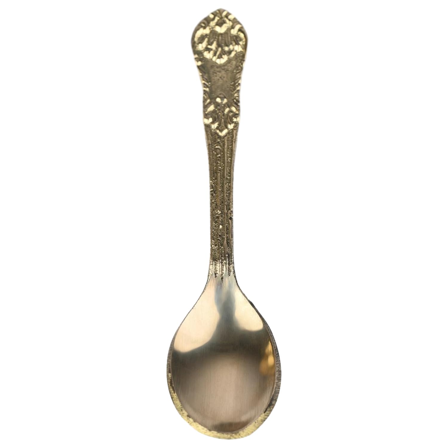 ANCIENTIMPEX Masala Dabba Gewürzbox aus Messing mit 7 Schüsseln, Löffel und Deckel, traditioneller indischer Masala Daani für Küche, Gewürz-Organizer und Aufbewahrungsbox (22,9 cm)