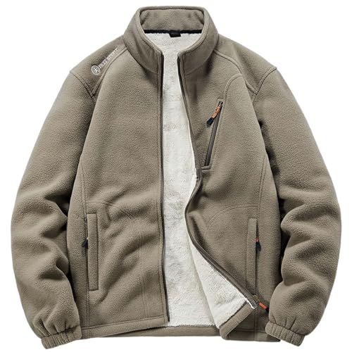 Veste polaire homme hiver chaud contre le froid et le vent d'automne