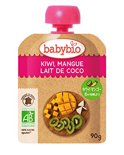 ベビービオ オーガニックベビースムージー キウイ・マンゴー・ココナッツ 90g 【有機ベビーフード】 【有機JAS認証品】 ×7本 [6か月]